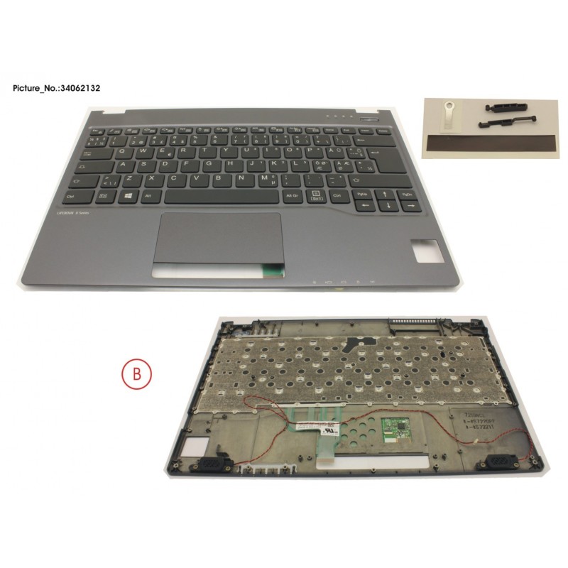 34062132 - UPPER ASSY INCL. KEYBOARD NORDIC