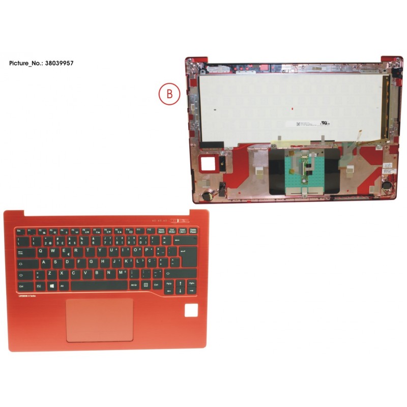 38039957 - UPPER ASSY RED INCL. KEYBOARD PORTUGAL