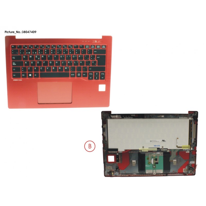 38047409 - UPPER ASSY RED INCL. KEYBOARD SPAIN