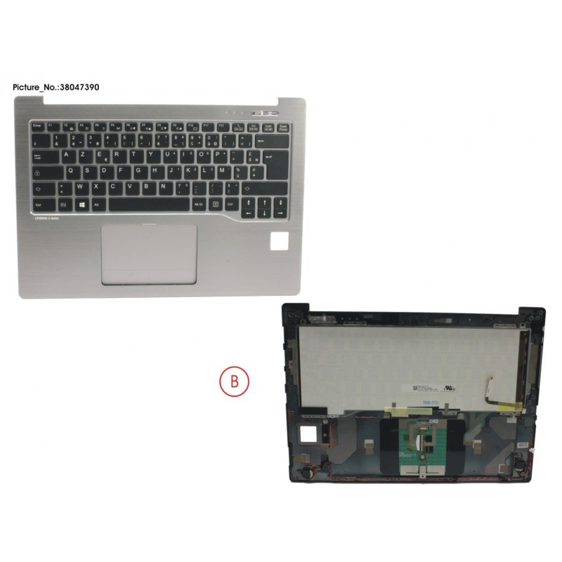 38047390 - UPPER ASSY SILV INCL. KEYBOARD FRANCE