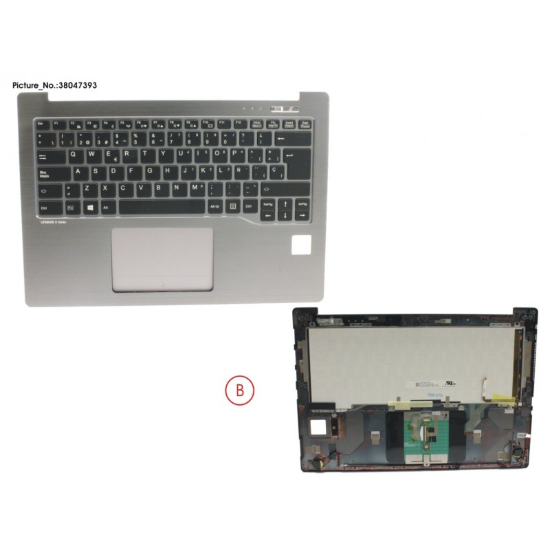 38047393 - UPPER ASSY SILV INCL. KEYBOARD SPAIN