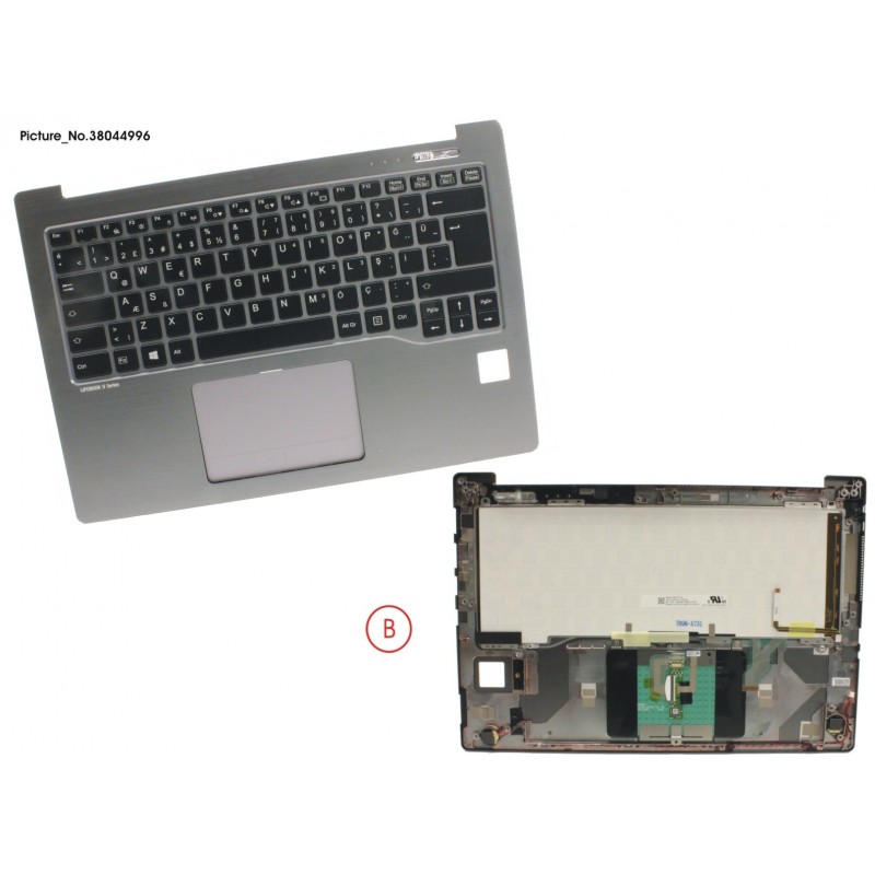 38044996 - UPPER ASSY SILV INCL. KEYBOARD TURKEY
