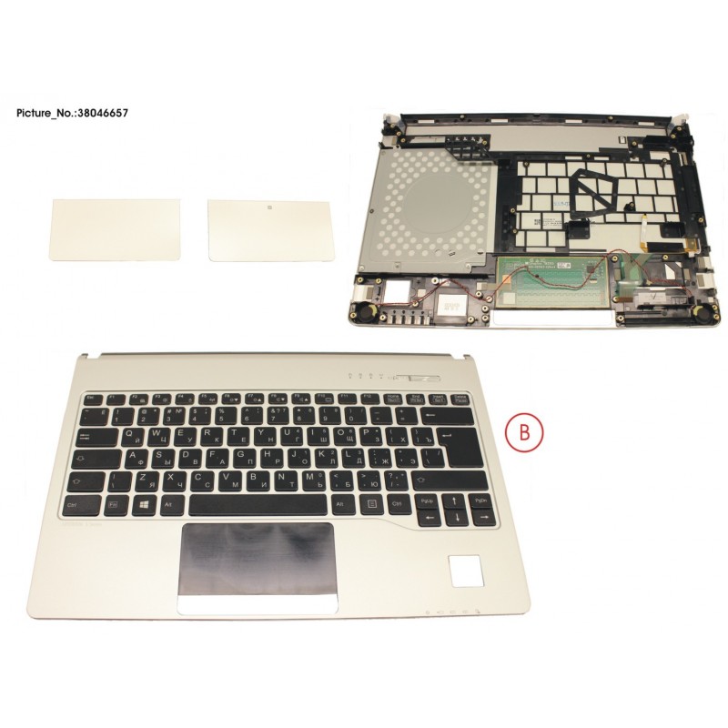 38046657 - UPPER ASSY INCL. KEYBOARD RUS/US