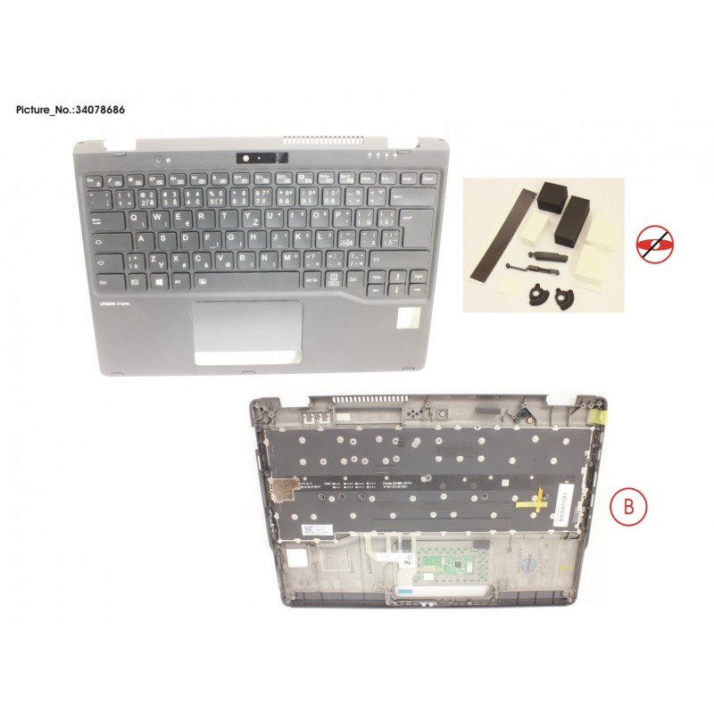 34078686 - UPPER ASSY INCL. KEYB CZECH FOR PV