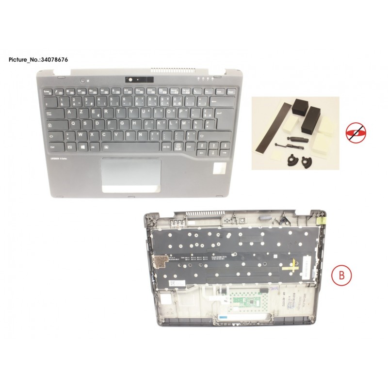 34078676 - UPPER ASSY INCL. KEYB FRANCE FOR PV