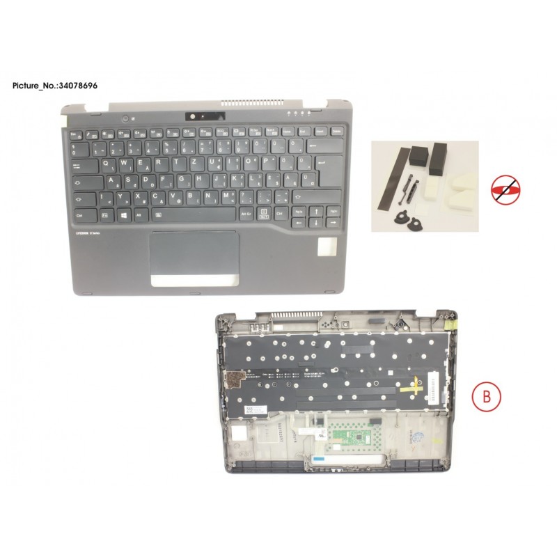 34078696 - UPPER ASSY INCL. KEYB HUNGARY FOR PV