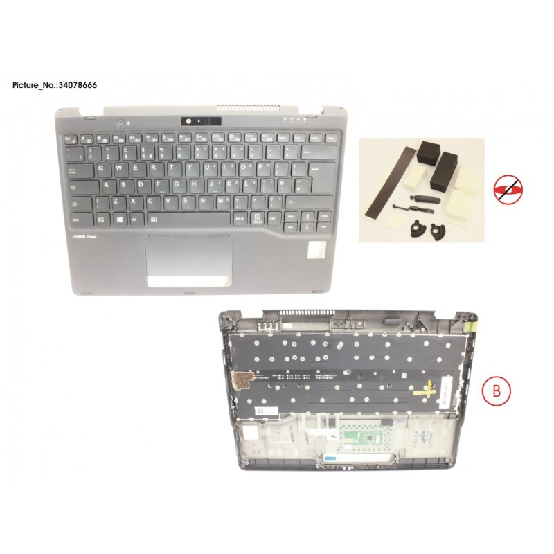 34078666 - UPPER ASSY INCL. KEYB UK FOR PV