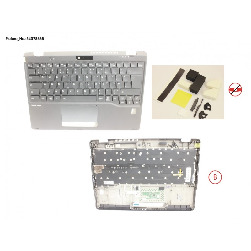 34078665 - UPPER ASSY INCL. KEYB UK W/FP