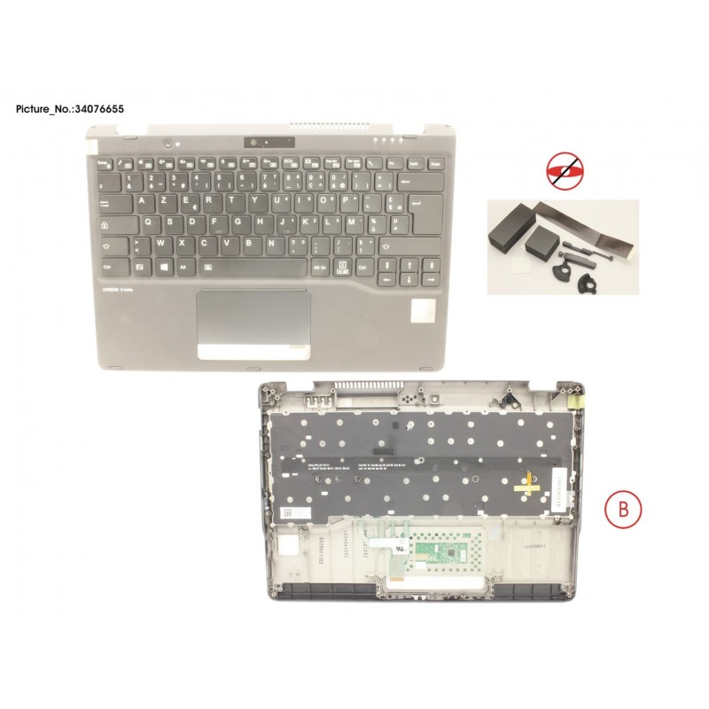 34076655 - UPPER ASSY INCL. KEYB FRANCE FOR PV