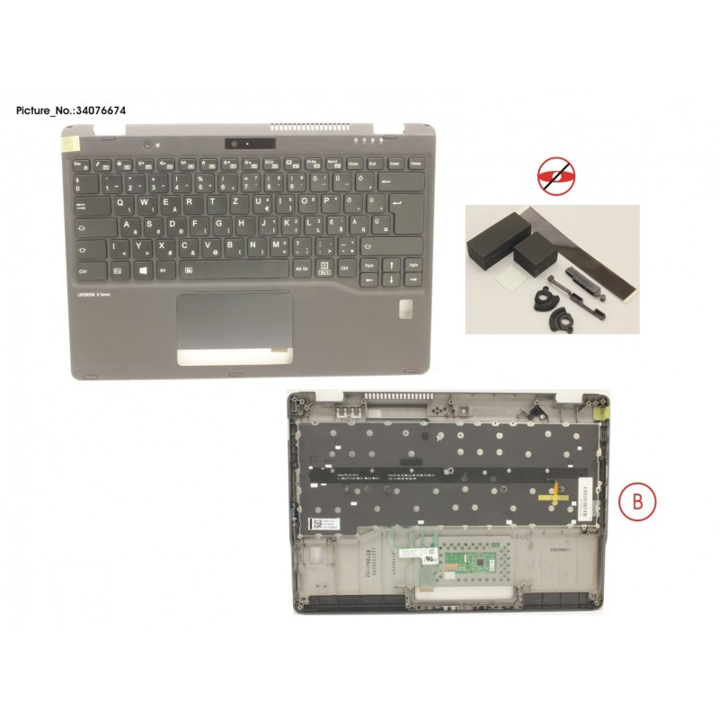 34076674 - UPPER ASSY INCL. KEYB HUNGARY W/FP