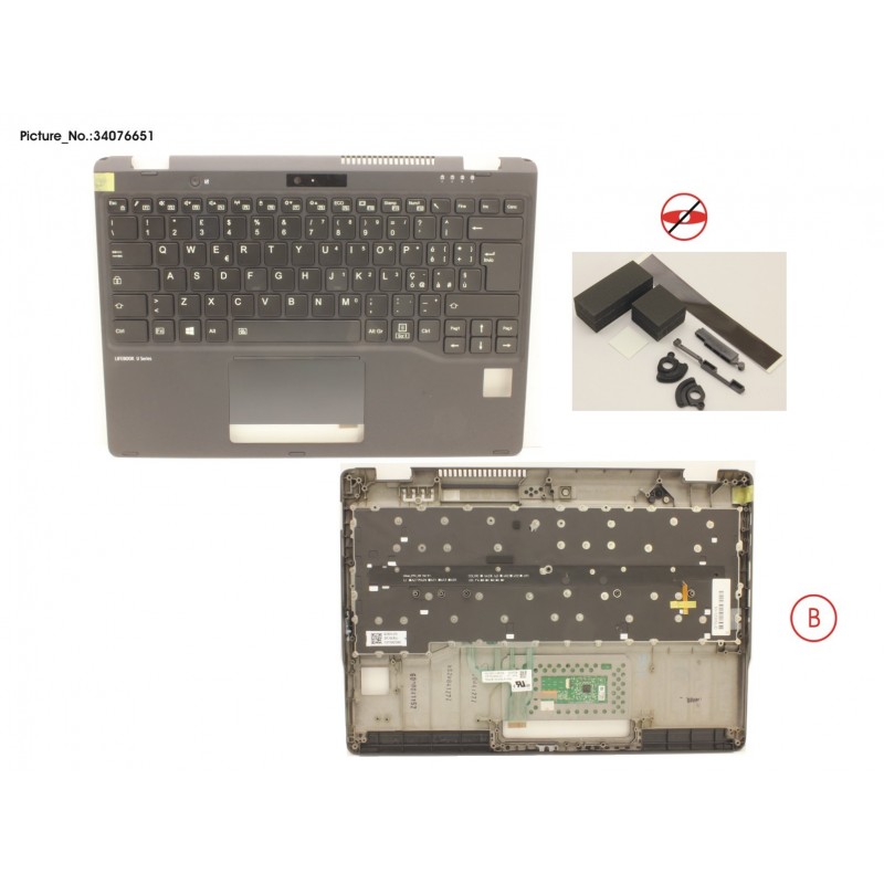 34076651 - UPPER ASSY INCL. KEYB ITALIAN FOR PV