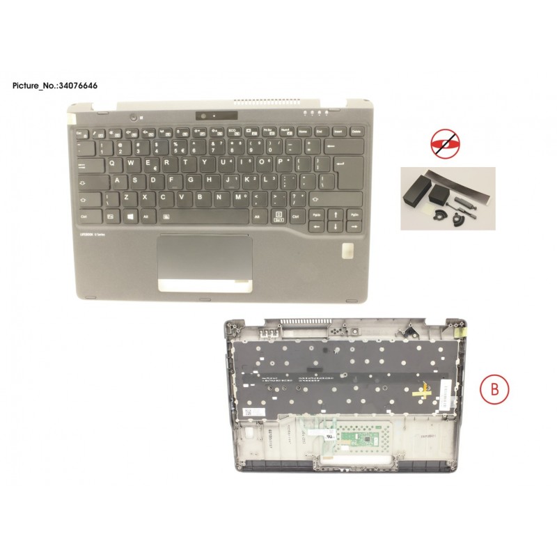 34076646 - UPPER ASSY INCL. KEYB US W/FP