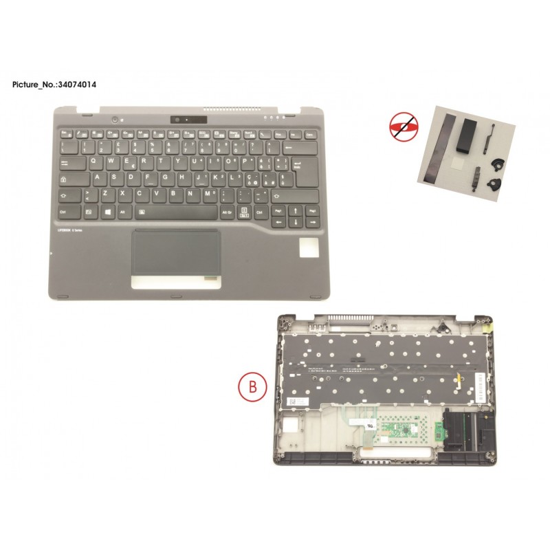 34074014 - UPPER ASSY INCL. KEYB ITALIAN FOR PV