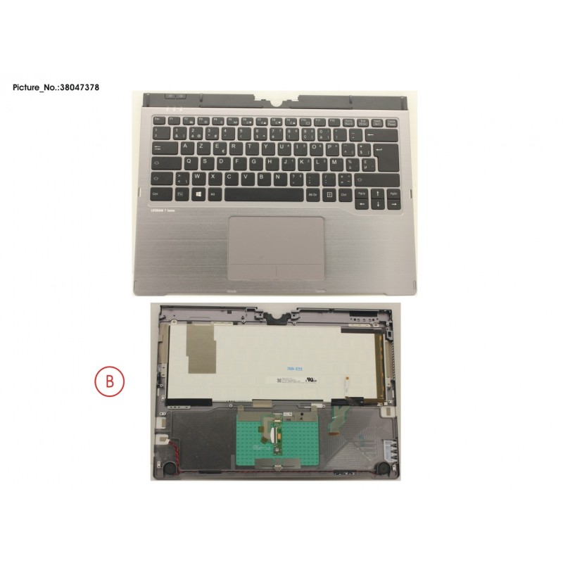 38047378 - UPPER ASSY INCL KEYBOARD BELGIUM