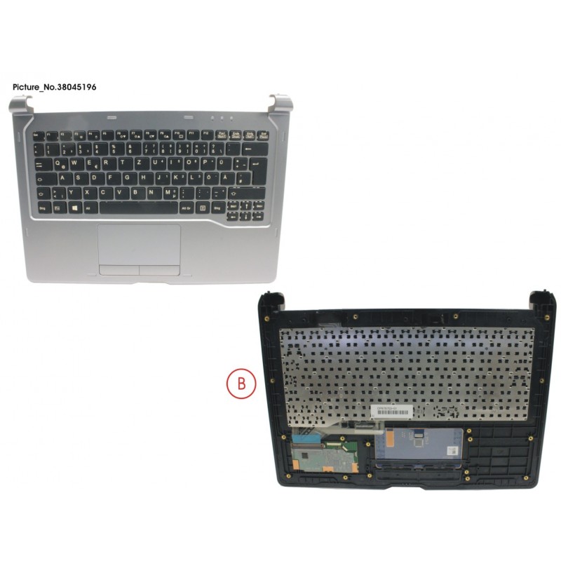 38045196 - UPPER ASSY INCL. KEYBOARD GERMAN