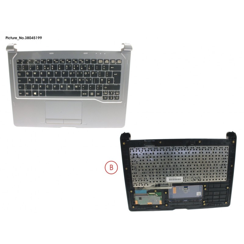 38045199 - UPPER ASSY INCL. KEYBOARD UK