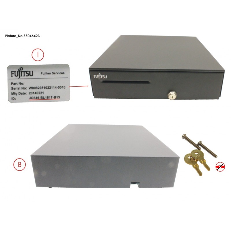 38046423 - TP7E DRAWER W. LOCK BLACK