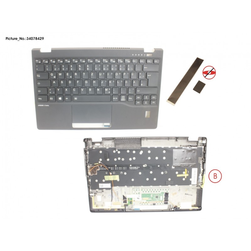 34078429 - UPPER ASSY INCL. KB GERMAN W/FP(TBT)4G