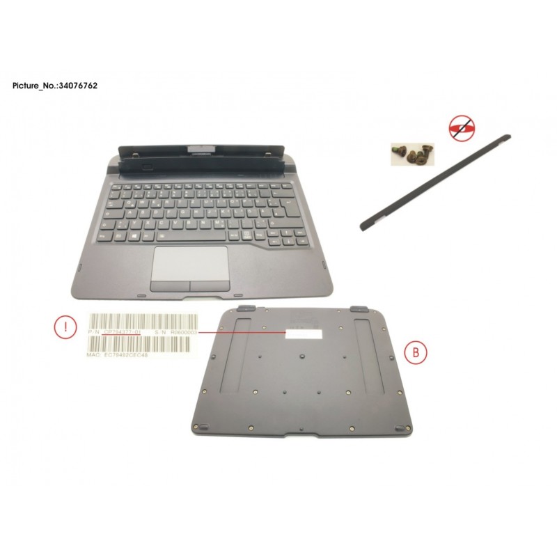 34076762 - KEYBOARD DOCKING GERMANY W/ BL