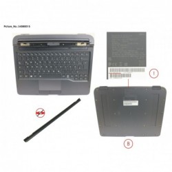 34080015 - KEYBOARD DOCKING GERMANY W/ BL, UKCA