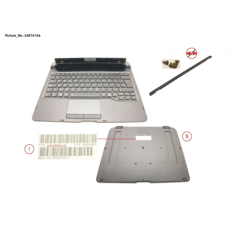 34076766 - KEYBOARD DOCKING SPAIN W/ BL