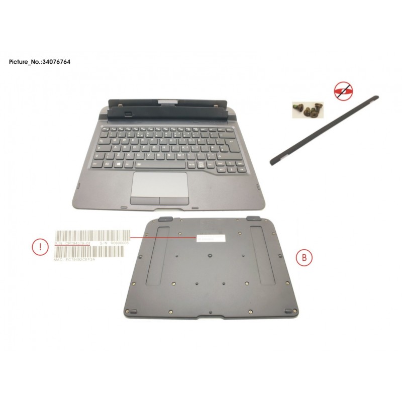 34076764 - KEYBOARD DOCKING UK W/ BL