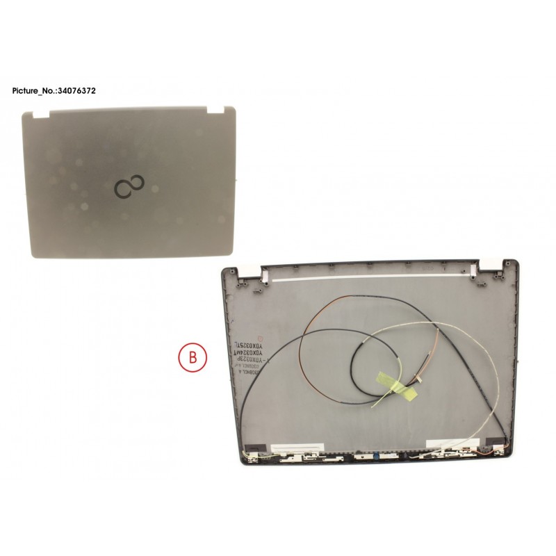 34076372 - LCD BACK COVER ASSY (W/ RGB CAMERA)