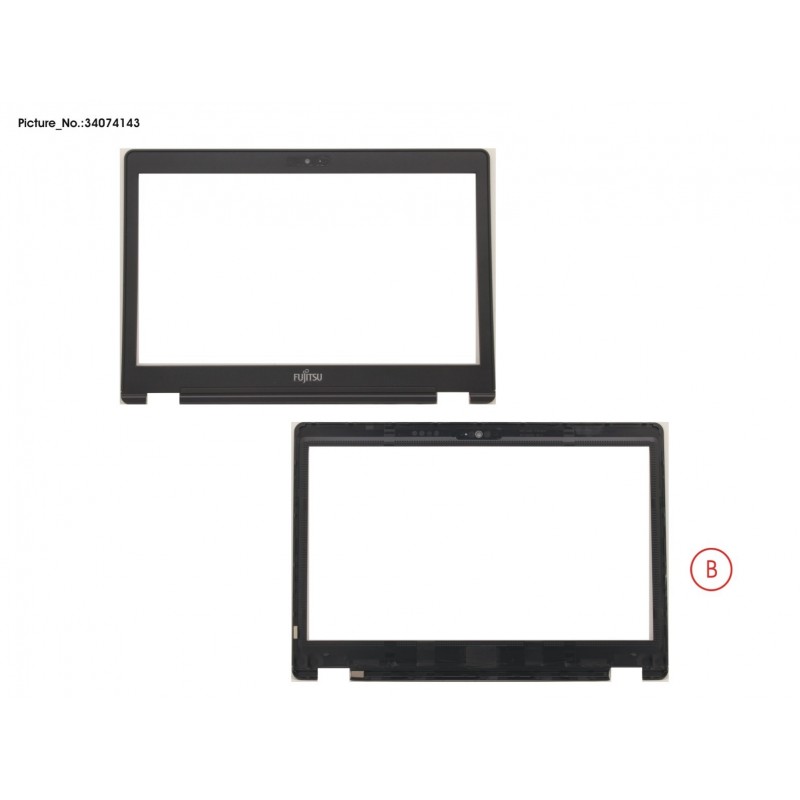 34074143 - LCD FRONT COVER (FOR HD W/ CAM/MIC)