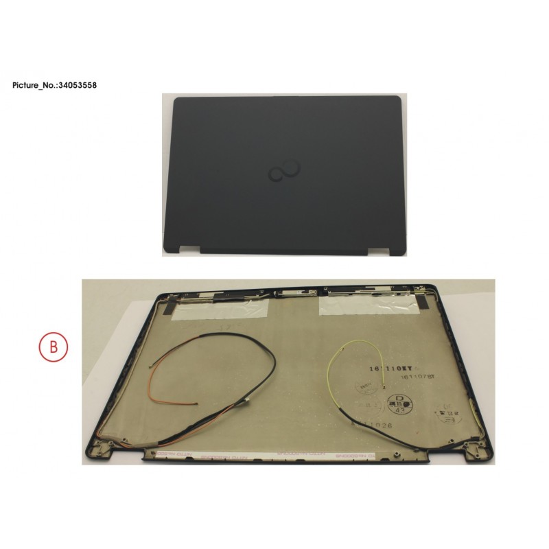 34053558 - LCD BACK COVER ASSY (HD) W/O CAM W/ MIC