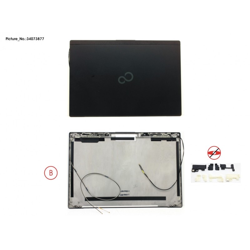 34073877 - LCD BACK COVER BLACK NON TOUCH
