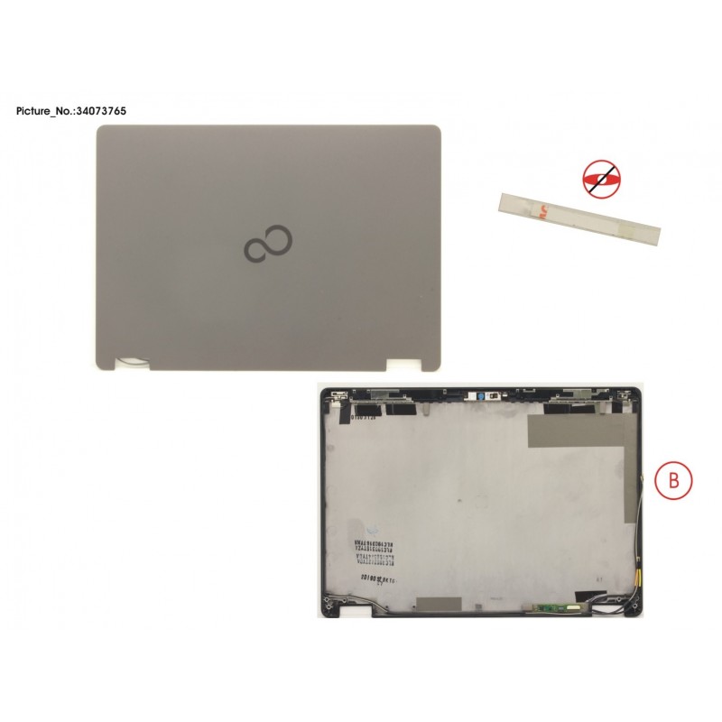 34073765 - LCD BACK COVER ASSY (FOR FHD,W/CAM,WWAN)