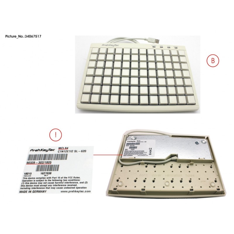 34067517 - MCI 84 KEY KEYBOARD WHT