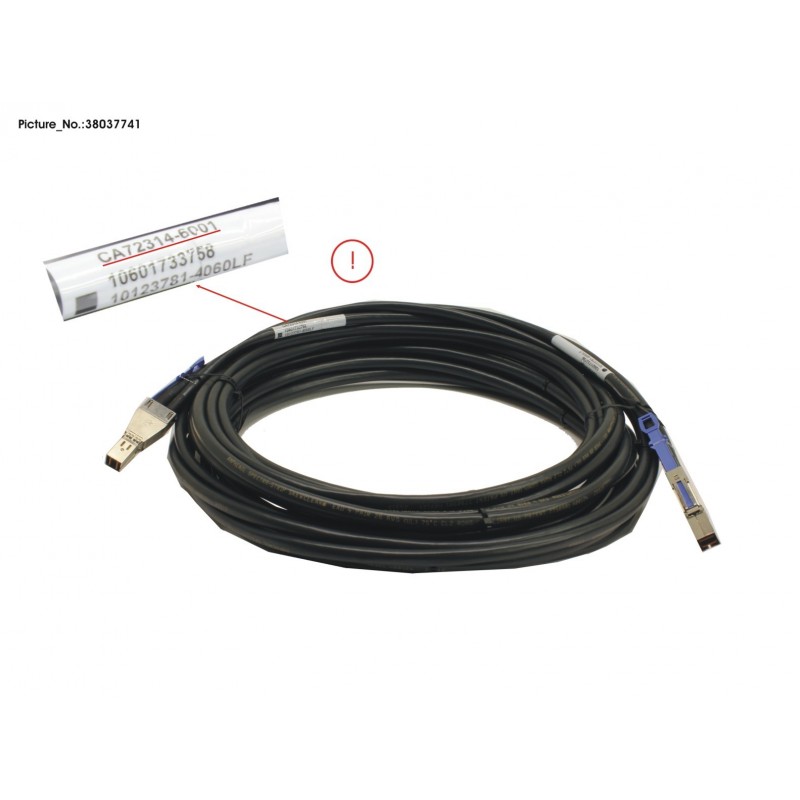 38037741 - SAS CABLE 6.0M MINI SAS HD-MINI SAS HD