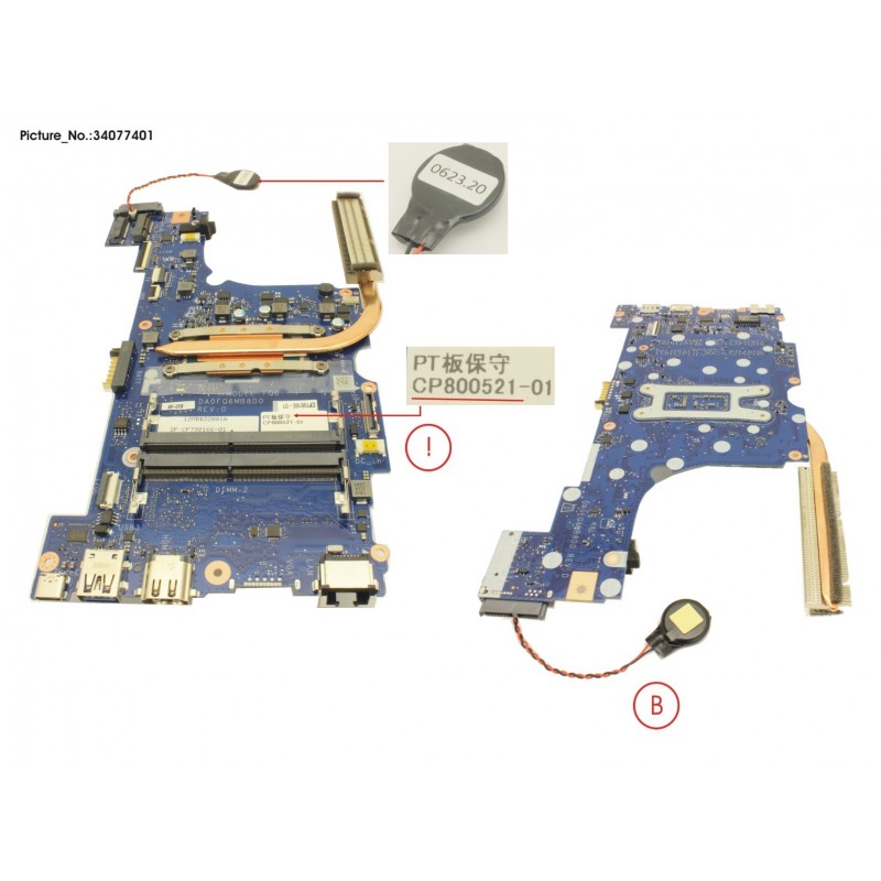 34077401 - MAINBOARD ASSY I3 1005G1