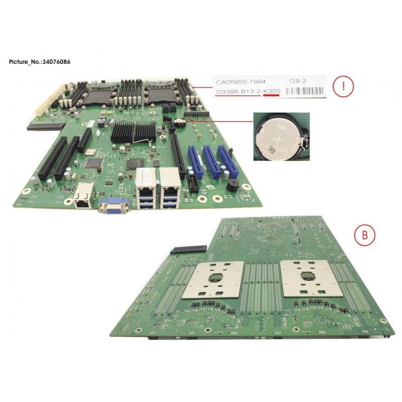 34076086 - SYSTEMBOARD RX2520 / TX2550 M5
