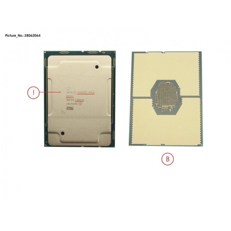 38062064 - CPU INTEL XEON GOLD 6222V - 1800 115W
