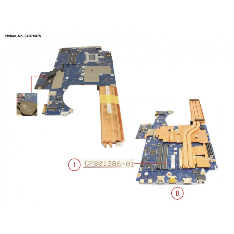 34078075 - MAINBOARD ASSY I7-10850H MS3 T1000