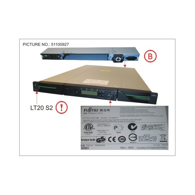 34032853 - LT20 S2 AUTOLOADER, 1U, 8 SLOT, NO DRIVE
