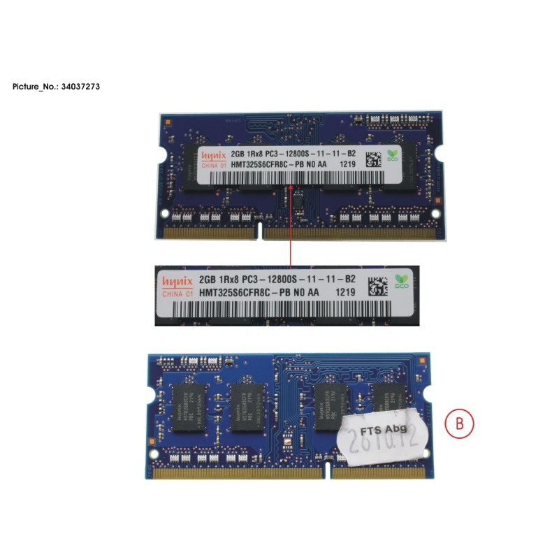 34037273 - MEMORY 2GB DDR3-1600