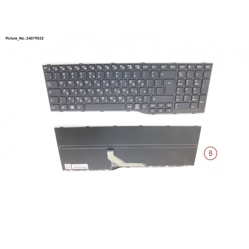 34079032 - KEYBOARD BLACK HEBREW