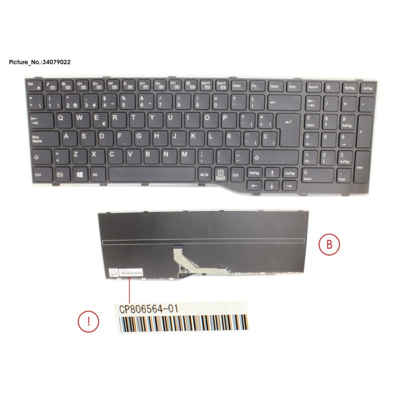 34079022 - KEYBOARD BLACK SPAIN