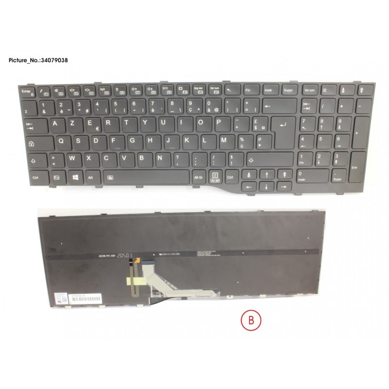 34079038 - KEYBOARD BLACK W/ BL FRANCE