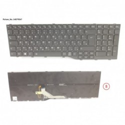 34079047 - KEYBOARD BLACK W/ BL HUNGARY