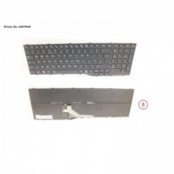 34079040 - KEYBOARD BLACK W/ BL UK