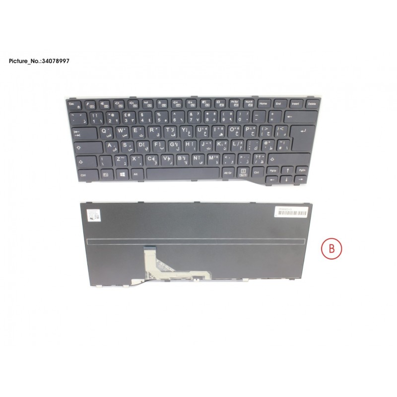 34078997 - KEYBOARD BLACK ARABIC/UK
