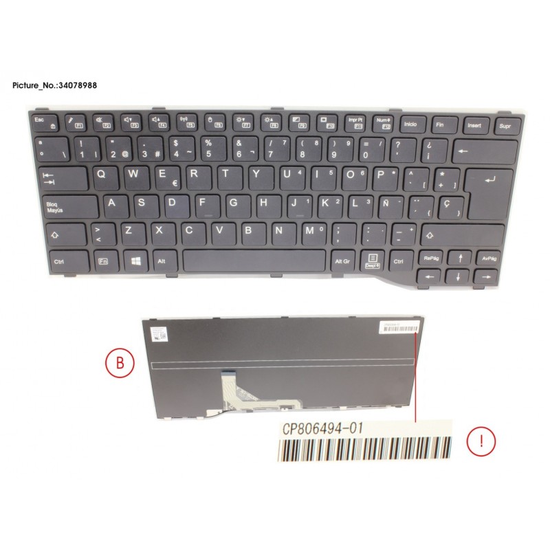 34078988 - KEYBOARD BLACK SPAIN