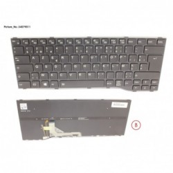 34079011 - KEYBOARD BLACK W/ BL BELGIUM