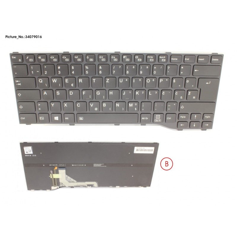 34079016 - KEYBOARD BLACK W/ BL EASTERN EUROPE