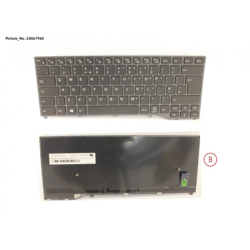 34067960 - KEYBOARD BLACK W/O TS UK