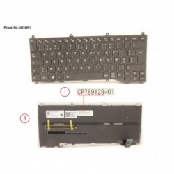 34076491 - KEYBOARD BLACK W/ BL BELGIUM